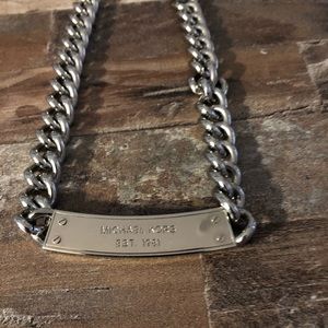 Silver Michael Kors Chain Link Necklace